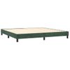 Cama Doble | Cama Para Adultos | Cama Box Spring Con Colchón Terciopelo Verde Oscuro 200x200 Cm Cfw9172901