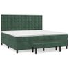 Cama Doble | Cama Para Adultos | Cama Box Spring Con Colchón Terciopelo Verde Oscuro 200x200 Cm Cfw1596788