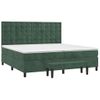 Cama Doble | Cama Para Adultos | Cama Box Spring Con Colchón Terciopelo Verde Oscuro 200x200 Cm Cfw1596788