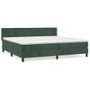 Cama Doble | Cama Para Adultos | Cama Box Spring Con Colchón Terciopelo Verde Oscuro 200x200 Cm Cfw1001763