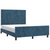 Cama Doble | Cama Para Adultos | Estructura Cama Con Cabecero Terciopelo Azul Oscuro 140x190 Cm Cfw5562805