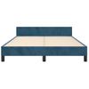 Cama Doble | Cama Para Adultos | Estructura Cama Con Cabecero Terciopelo Azul Oscuro 140x190 Cm Cfw5562805