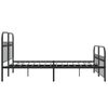 Cama Doble | Cama Para Adultos | Estructura Cama Con Cabecero Y Estribo Metal Negro 137x190 Cm Cfw4127236