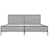 Cama Doble | Cama Para Adultos | Estructura Cama Madera Ingeniería Metal Gris Sonoma 140x190 Cm Cfw3493940