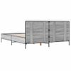 Cama Doble | Cama Para Adultos | Estructura Cama Madera Ingeniería Metal Gris Sonoma 140x190 Cm Cfw3493940