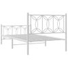 Cama Individual | Cama Para Adultos | Estructura Cama Metal Cabecero Y Estribo Blanca 100x190 Cm Cfw8838788