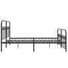 Cama Doble | Cama Para Adultos | Estructura De Cama Cabecero Y Estribo Metal Negro 183x213 Cm Cfw4246338