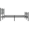 Cama Doble | Cama Para Adultos | Estructura De Cama Cabecero Y Estribo Metal Negro 183x213 Cm Cfw1943211