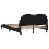 Cama Doble | Cama Para Adultos | Estructura De Cama Con Cabecero Cuero Sintético Negro 140x190cm Cfw3663897