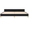 Cama Doble | Cama Para Adultos | Estructura De Cama Con Cabecero De Tela Negro 200x200 Cm Cfw3385065