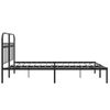 Cama Doble | Cama Para Adultos | Estructura De Cama Con Cabecero Metal Negro 150x200 Cm Cfw3303842