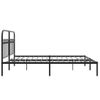 Cama Doble | Cama Para Adultos | Estructura De Cama Con Cabecero Metal Negro 183x203 Cm Cfw2757748