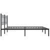 Cama Doble | Cama Para Adultos | Estructura De Cama Con Cabecero Metal Negro 193x203 Cm Cfw9441301