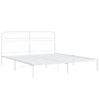 Cama Doble | Cama Para Adultos | Estructura De Cama De Metal Con Cabecero Blanco 183x213 Cm Cfw7775074