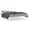 Cama Doble | Cama Para Adultos | Estructura De Cama De Metal Con Cabecero Blanco 183x213 Cm Cfw5963750