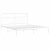 Cama Doble | Cama Para Adultos | Estructura De Cama De Metal Con Cabecero Blanco 183x213 Cm Cfw5963750