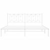 Cama Doble | Cama Para Adultos | Estructura De Cama De Metal Con Cabecero Blanco 183x213 Cm Cfw3639643