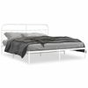 Cama Doble | Cama Para Adultos | Estructura De Cama De Metal Con Cabecero Blanco 193x203 Cm Cfw1778241