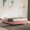 Cama Doble | Cama Para Adultos | Estructura De Cama De Terciopelo Rosa 140x200 Cm Cfw5821327