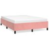 Cama Doble | Cama Para Adultos | Estructura De Cama De Terciopelo Rosa 140x200 Cm Cfw5821327