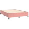 Cama Doble | Cama Para Adultos | Estructura De Cama De Terciopelo Rosa 140x200 Cm Cfw5821327