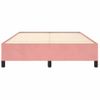 Cama Doble | Cama Para Adultos | Estructura De Cama De Terciopelo Rosa 140x200 Cm Cfw5821327