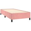 Cama Individual | Cama Para Adultos | Estructura De Cama De Terciopelo Rosa 90x190 Cm Cfw7198210