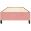 Cama Individual | Cama Para Adultos | Estructura De Cama De Terciopelo Rosa 90x190 Cm Cfw7198210