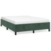 Cama Doble | Cama Para Adultos | Estructura De Cama De Terciopelo Verde 140x200 Cm Cfw4723092