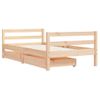 Cama Individual | Estructura De Cama Infantil Con Cajones Madera De Pino 80x160cm Cfw2515156