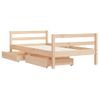 Cama Individual | Estructura De Cama Infantil Con Cajones Madera De Pino 80x160cm Cfw2515156