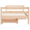 Cama Individual | Estructura De Cama Infantil Con Cajones Madera De Pino 80x160cm Cfw2515156