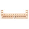 Cama Individual | Estructura De Cama Infantil Con Cajones Madera De Pino 80x160cm Cfw2515156