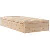 Cama Individual | Cama Para Adultos | Estructura De Cama Madera Maciza De Pino 75x190 Cm Cfw3261685