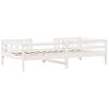 Cama Individual | Cama Para Adultos | Estructura De Cama Madera Maciza De Pino Blanco 75x190 Cm Cfw4804820