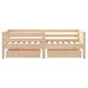 Cama Individual | Estructura De Cama Para Niños Con Cajones Madera Pino 70x140 Cm Cfw8725492