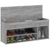 Banco Zapatero | Mueble Zapato Moderno | Armario Zapatero Madera Contrachapada Gris Sonoma 105x30x45 Cm Cfw8912865