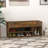 Banco Zapatero | Mueble Zapato Moderno | Armario Zapatero Madera Contrachapada Roble Ahumado 105x30x45 Cm Cfw4431719