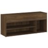 Banco Interior | Banco Zapatero Madera Contrachapada Roble Marrón 105x30x45 Cm Cfw1106935