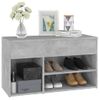 Banco Zapatero | Mueble Zapato Moderno | Armario Zapatero Madera De Ingeniería Gris Hormigón 80x30x45 Cm Cfw1850064