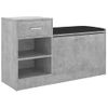 Banco Interior | Banco Zapatero Madera De Ingeniería Gris Hormigón 94,5x31x57 Cm Cfw1789852