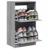 Zapatero | Mueble Zapato Moderno | Armario Zapatero 2 Cajones Abatibles Gris Sonoma 60x42x108 Cm Cfw2546210