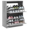 Zapatero | Mueble Zapato Moderno | Armario Zapatero 2 Cajones Abatibles Gris Sonoma 80x42x108 Cm Cfw4535280