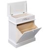 Zapatero | Mueble Zapato Moderno | Armario Zapatero De Madera De Paulownia Blanco 50x28x58 Cm Cfw8656955