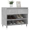 Zapatero | Mueble Zapato Moderno | Armario Zapatero Madera Contrachapada Gris Hormigón 70x36x60 Cm Cfw2111640