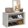 Zapatero | Mueble Zapato Moderno | Armario Zapatero Madera Contrachapada Gris Hormigón 75x35x45 Cm Cfw2757385