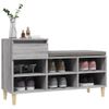 Zapatero | Mueble Zapato Moderno | Armario Zapatero Madera Contrachapada Gris Sonoma 102x36x60 Cm Cfw1390983