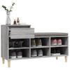 Zapatero | Mueble Zapato Moderno | Armario Zapatero Madera Contrachapada Gris Sonoma 102x36x60 Cm Cfw1390983