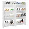 4 Uds Zapatero | Mueble Zapato Moderno | Armario Zapateros De Paredcontrachapada Blanco Brillo 60x18x60cm Cfw3064409