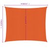 Toldo De Vela | Vela Parasol | Toldo Vela De Sombra Cuadrado Hdpe Naranja 160 G/m² 4x4 M Cfw4875548